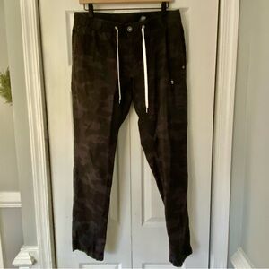 Vuori Pant Men Large Ripstop Camo Gray Jogger Organic Cotton Outdoor Climber